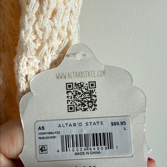 Altar’d state balloon sleeve cream sweater - Picture 4 of 4